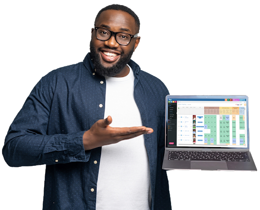 Illustration of a person representing the ease of ion's data platform.